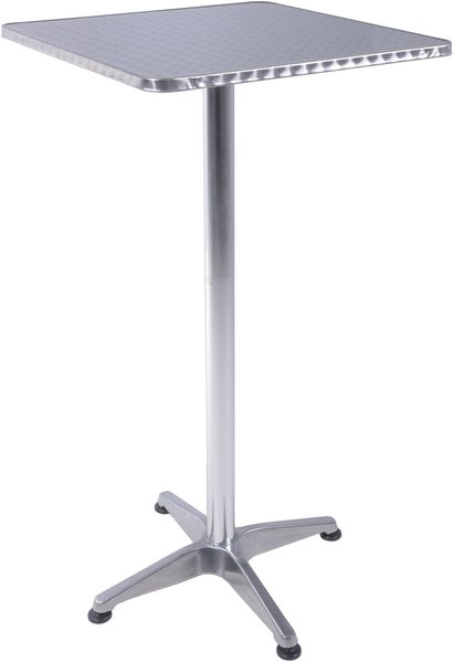 Stehtisch IVAR Quadratisch Alu-Gestell - Stahl Silberfarbig 110 x 60 x 60 cm | Bistrotisch Stehtisch Bartisch