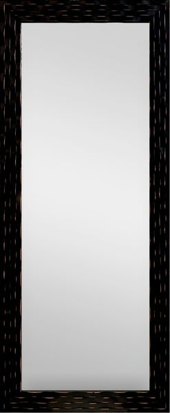 XORA 'OSHAWA' Spiegel rechteckig, Massivholz schwarz, 72 x 172 x 2.5 cm, hängend und stehend
