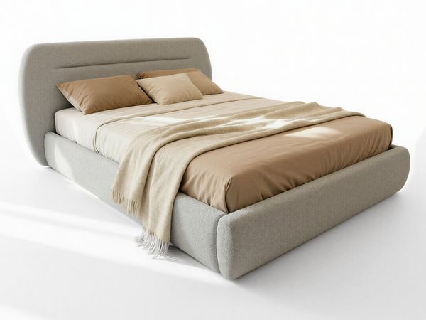 Polsterbett Orio - Bettkasten mit Gasdruckfedern - Doppelbett mit Lattenrost, Bett mit Polsterkopfteil, Bettgestell, Schlafzimmer, Bouclé-Stoff (180 x 200 cm, Grau (Coral 75)) Bild 2