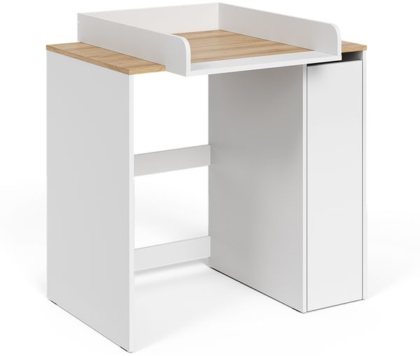 Waschmaschinenschrank Viktor Weiß/Artisan 93.6 x 88.2 cm 2 Teile mit Wickelauflage Vicco