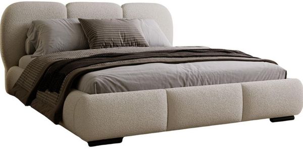 Compleo Polsterbett Wolkenbett, abgerundete Formen, Bouclé-Stoff, verschiedene Farben, TOPSELLER Stauraumbett MADE IN EU
