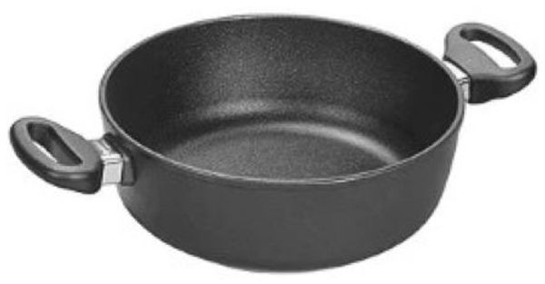 WOLL Guss‑Kasserolle Titanium Nowo Ø 24 cm × 8 cm (3 l), Titan‑Hartversiegelung, Aluminium‑Titanium‑Guss, geeignet für Gas / Elektro / Ceran / Halogen (nicht Induktion), spülmaschinen‑ & backofenfest bis 250 °C