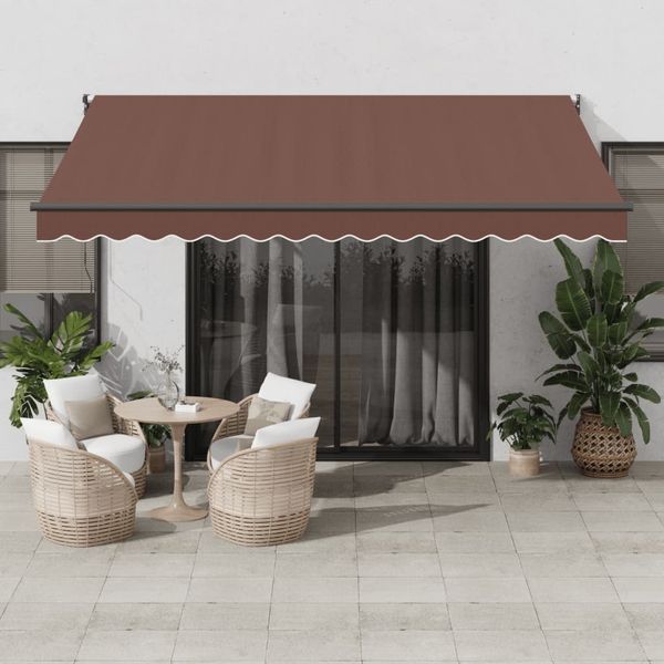 vidaXL Markise Manuell Braun 400x300 cm 3215705