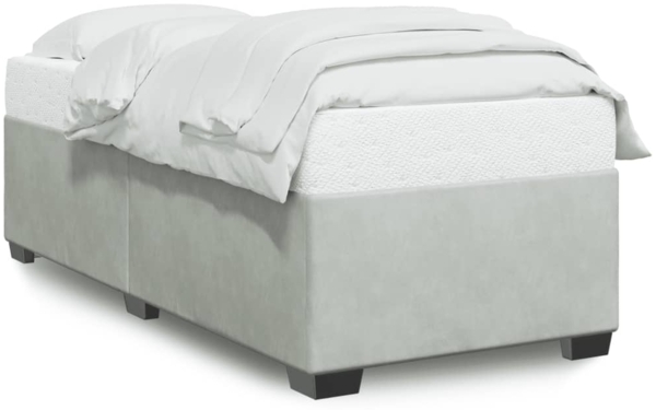 vidaXL Bettgestell ohne Matratze Hellgrau 80x200 cm Samt 3284595