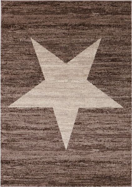 Vimoda Teppich Wohnzimmer Stern Muster Rot, Rechteckig, Läufer Rot Stylish Jugendzimmer Kurzflor