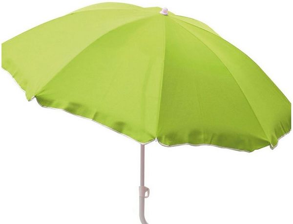 Marabellas Shop Sonnenschirm Strandschirm knickbar ca. 160 cm aus Polyester mit UV-Schutz und Mast, höhenverstellbar