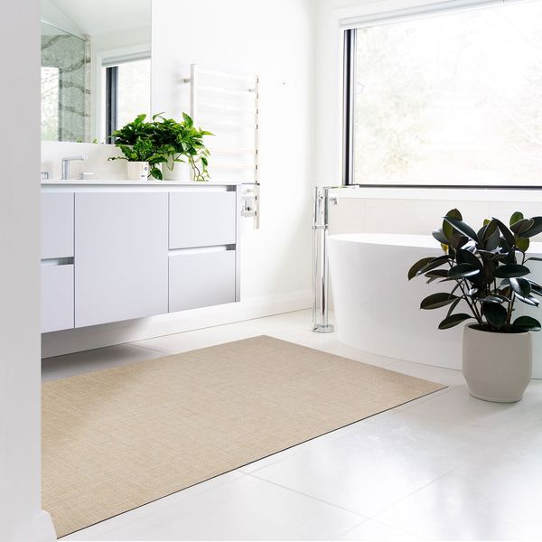 Vinyl-Badteppich | Rutschfeste & UV-beständige Badematte | Fußbodenheizung geeignet | Parma / 50x60 cm / -