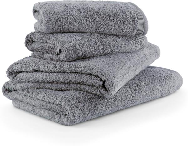 Möve Handtuch Set Superwuschel, Walkfrottee (Set, 4-St), Handtücher Set mit Bordüre, 100% Premium Cotton Baumwolle, weich