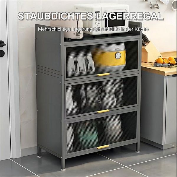 FOXSPORT Mehrzweckschrank Buffet Küchenschrank (Zweierset) (2er-Set, Komplett-Set, Traglast von 20 kg pro Ebene, Traglast von 20 kg pro Ebene)
