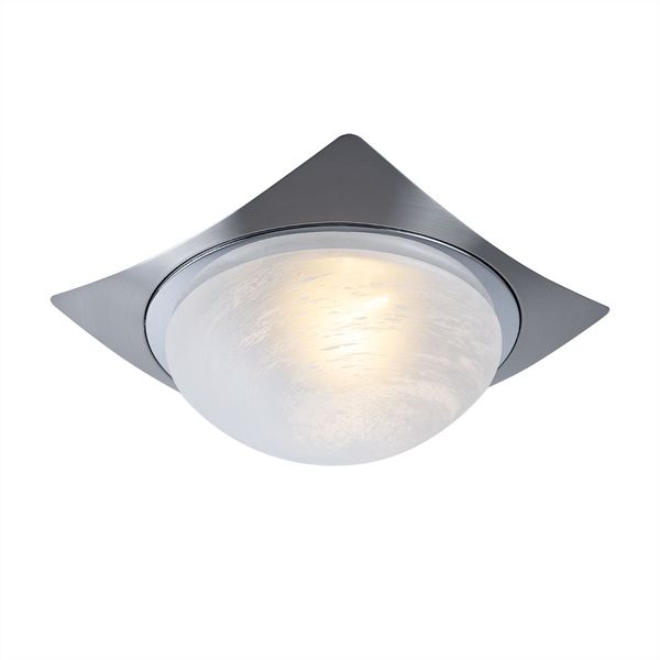 Deckenlampe, Chrom, Glas, silber, B 26 cm