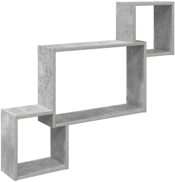 vidaXL Wandregal Wandhalterung Betongrau 91,5 x 15 x 76 cm 8012119