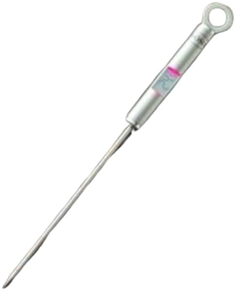 RÖSLE Gourmet-Thermometer, Grillthermometer mit digitaler, beleuchteter Temperaturanzeige in °C und °F, -40 °C bis +200 °C, Edelstahl 18/10, Länge 21,5 cm, silberfarben