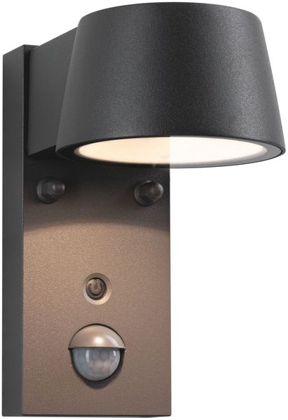 Paulmann 94714 LED Außenwandleuchte Capea Schwarz IP44 mit Sensor Goldlicht Bild 7
