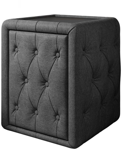 Luxusbetten24 Nachttisch Designer Nachttisch Tria, mit Stoffbezug