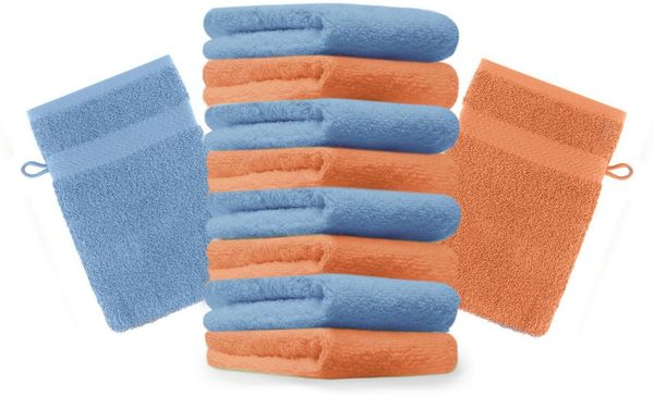 Betz Seiftuch 10 Stück Seiftücher Premium Farbe orange und hellblau, (10-St)