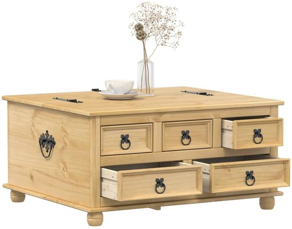 vidaXL Truhe Corona 90x78x45 cm Massivholz Kiefer 4002770