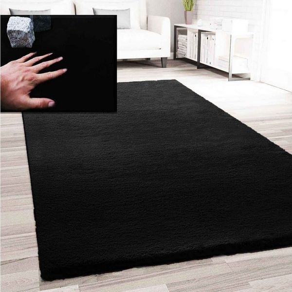 Vimoda Hochflor-Teppich Kunstfell Teppich, Flauschiger Hochflor Wohnzimmer Teppich, Rund, Höhe: 25 mm, Fellteppich weich & Seidiger, Wohnzimmer, Schlafzimmer, Kinderzimmer