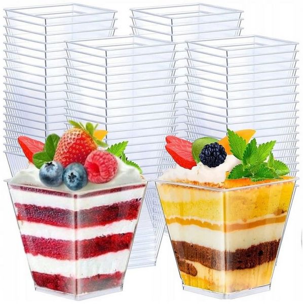 Festivalartikel Becher Elegante Dessertbecher, 120ml, 50 Stück – ideal Desserts.