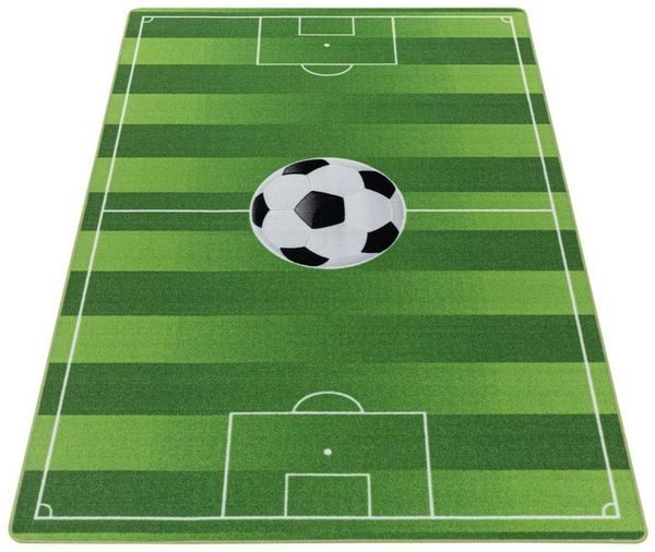 Stilvoll Günstig Kinderteppich Teppich für den Flur oder Küche Fußballstadion, Läufer, Höhe: 7 mm