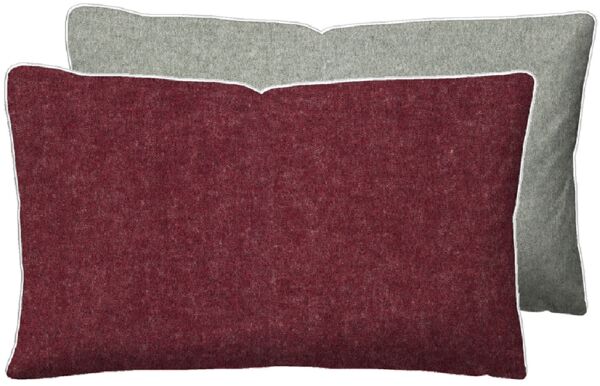 biberna Melange-Flanell Kissenbezug 0840500 MELANGE UNI, burgunder, 1x 40x60 cm