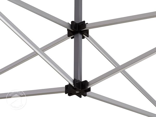 3x3 m Faltpavillon, ECONOMY Alu 32mm, Seitenteile mit Panoramafenster, schwarz Bild 4