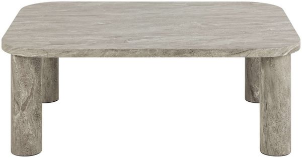 ACTONA GROUP Couchtisch Solano, Couchtisch, grau Mamor River rau Papier, 100x75x36cm