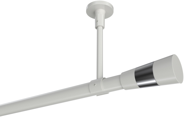 Gardinenstangen-Set Sonette Tanara 140 cm, 1-läufig, 20 mm Ø Weiß