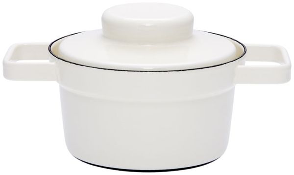 Riess Topf Aromapot mit Deckel Ø16cm 0,75 Liter pure white Emaille