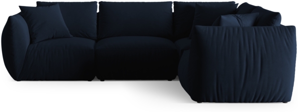 Micadoni Ecksofa Chris 4-Sitzer Rechts Samt Königsblau