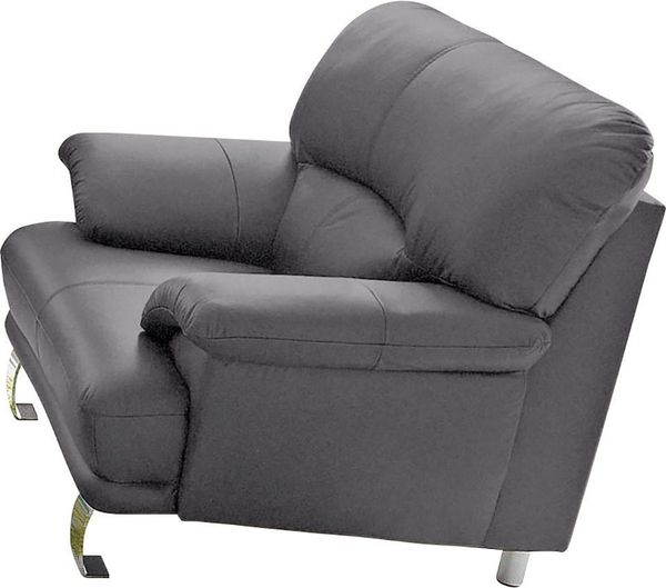 TRENDMANUFAKTUR Sessel Cecilia, Loungesessel im italienischen Design, hoher Sitzkomfort, bequeme Armlehnen und Rückenverarbeitung, attraktiver Metallfuß