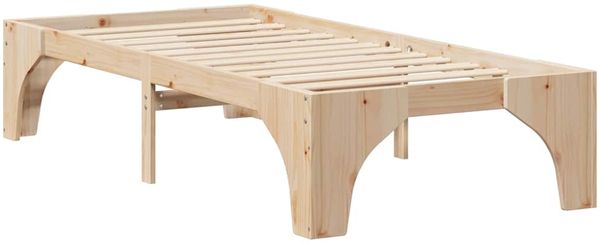 vidaXL Bettrahmen Braun 90 x 190 cm Massives Kiefernholz 873010 Bild 7