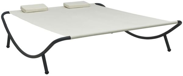 vidaXL Sonnenliege Stoff Creme 48074