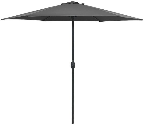 vidaXL Sonnenschirm mit Aluminium-Mast 270x246 cm Anthrazit 47346