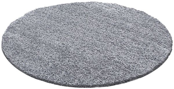 Stilvoll Günstig Hochflor-Teppich für Wohnzimmer und Schlafzimmer Unicolor - Einfarbig, Rund, Höhe: 30 mm
