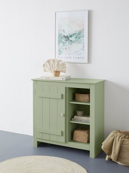 OTTO home Stauraumschrank Bertram Massivholz,4 verstellbare Einlegeböden, Magnetverschluss,Höhe 90 cm