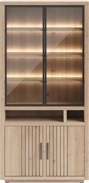 Buffet Pavie, Holz, Metall, Holzfarben, 100 x 215 x 42 cm