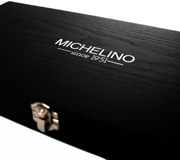 MICHELINO 4-tlg. Messerset in Geschenkbox Messer-Set Besteck Kochmesser, Brotmesser und Allzweckmesser