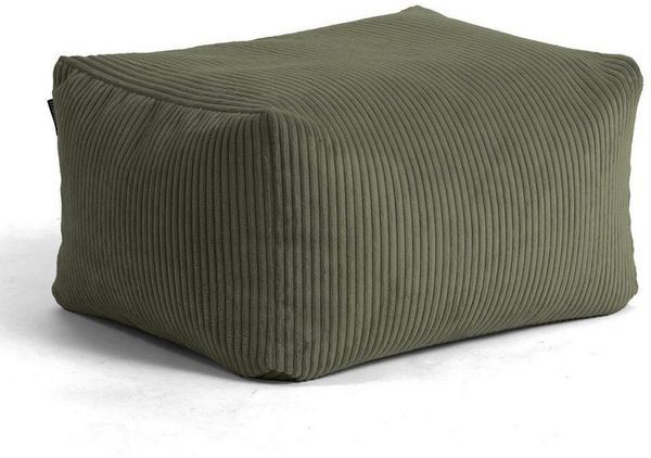 mokebo Pouf Der Ruhestifter (aus Cordstoff), Sitz-Hocker, Bodenkissen, Fußhocker oder Sitzkissen eckig in Grün