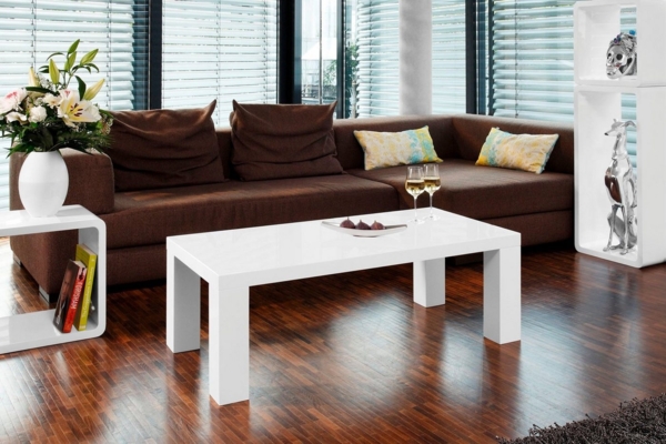 SalesFever Couchtisch 120x60x40 cm weiß MDF