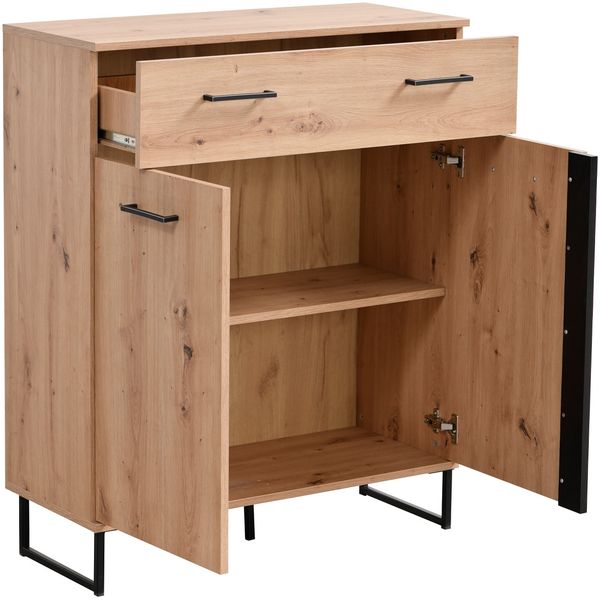 Garderoben-Set Flurmöbel Industrial Style Komplettset 5-tlg, Holz Eiche Bild 5