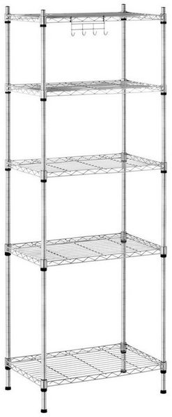 Royal Catering Standregal Metallregal Küchenregal Lastenregal 35 x 55 x 150 cm 150 kg grau