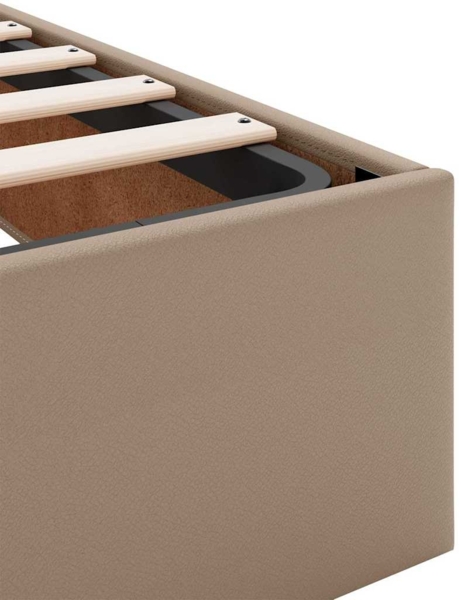 vidaXL Bettgestell mit Matratze Cappuccino 140 x 190 cm Kunstleder 3399428 Bild 8