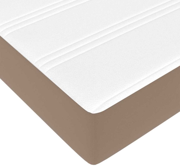 vidaXL Bettgestell mit Matratze Cappuccino 140 x 190 cm Kunstleder 3399428 Bild 9