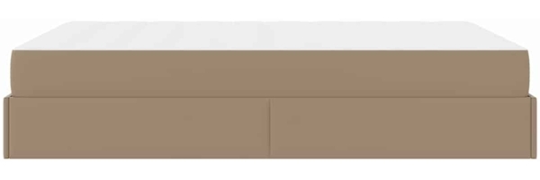 vidaXL Bettgestell mit Matratze Cappuccino 140 x 190 cm Kunstleder 3399428 Bild 6