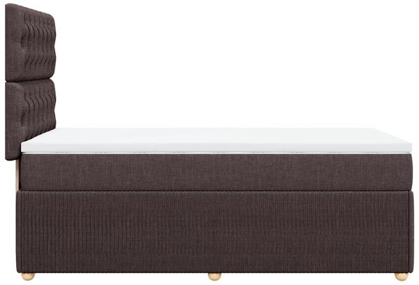 vidaXL Boxspringbett mit Matratze Dunkelbraun 90x190 cm Stoff 3294221 Bild 7