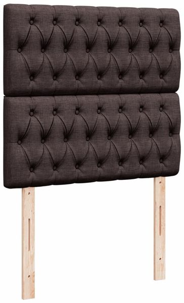 vidaXL Boxspringbett mit Matratze Dunkelbraun 90x190 cm Stoff 3294221 Bild 9