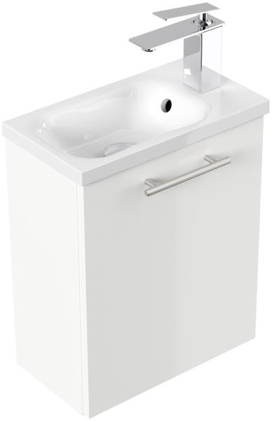 Gäste WC Badmöbel Pico Slimline 40cm SoftClose weiß hochglanz : Weiss hochglanz