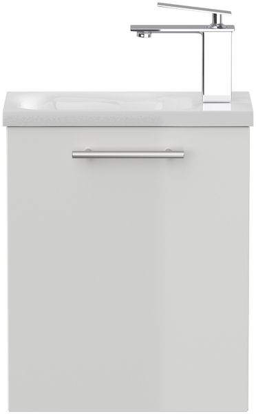 Gäste WC Badmöbel Pico Slimline 40cm SoftClose weiß hochglanz : Weiss hochglanz Bild 5