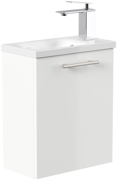 Gäste WC Badmöbel Pico Slimline 40cm SoftClose weiß hochglanz : Weiss hochglanz Bild 3