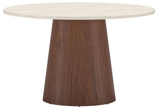 Venture Home Esstisch Lanzo, runde Esstafel für den täglichen Einsatz, Küchentisch, rund, skandinavisch, stabil (120 cm)